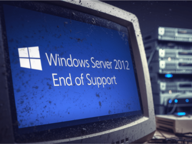 A message Showing in the monitor about the end of support for the Microsoft Windows Server 2012 
